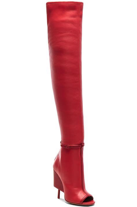 givenchy red high boots